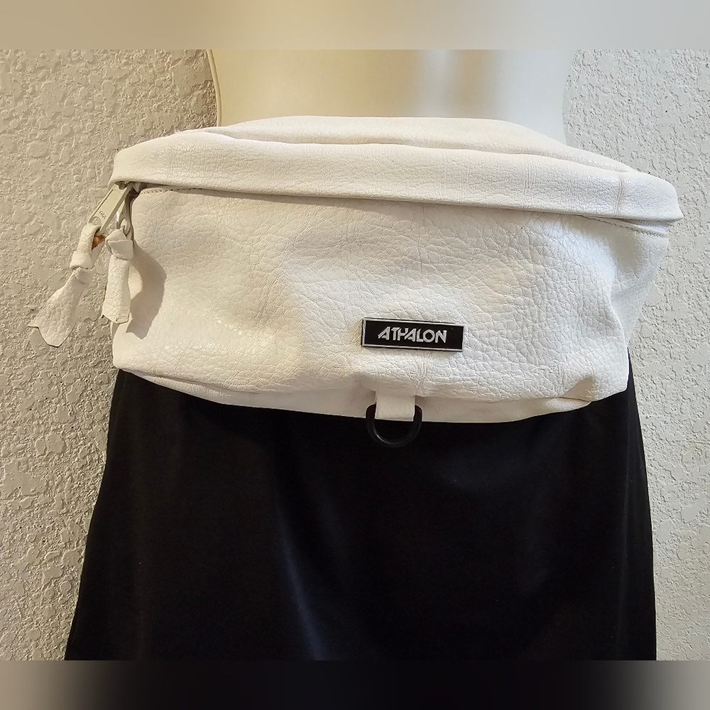 Athalon Belt Bag Cream Faux Leather Excellent Condition